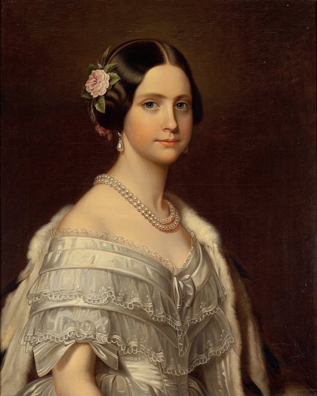 Princess Maria Amélia, the Empress's only child, circa 1849.