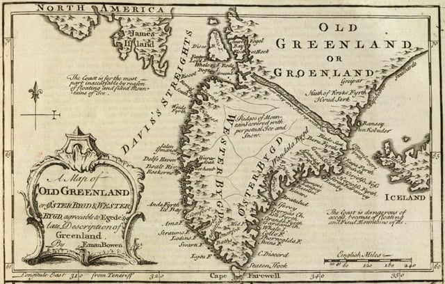 A 1747 map based on Egede's descriptions and misconceptions