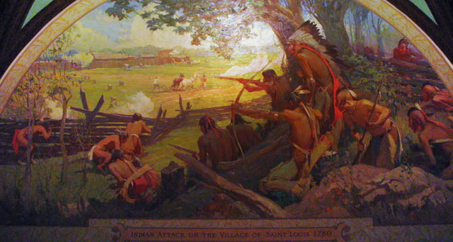 In 1780 during the American Revolutionary War, St. Louis was attacked by British forces, mostly Native American allies, in the Battle of St. Louis.