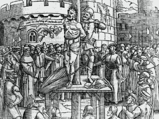 Engraving depicting the death of William Tyndale