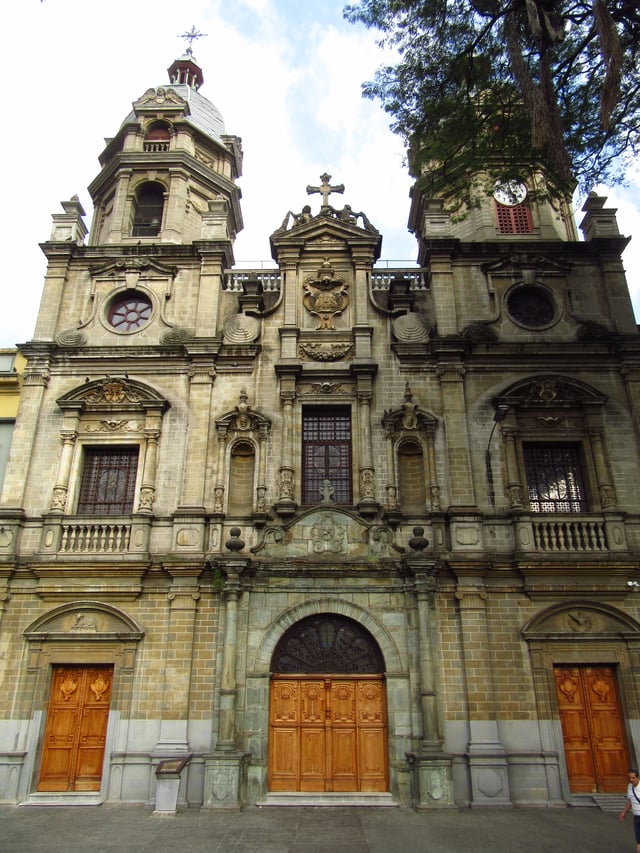 San Ignacio Church, an example of colonial architecture in Colombia.