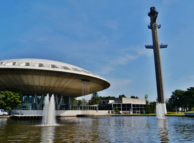 The Evoluon in Eindhoven, opened in 1966