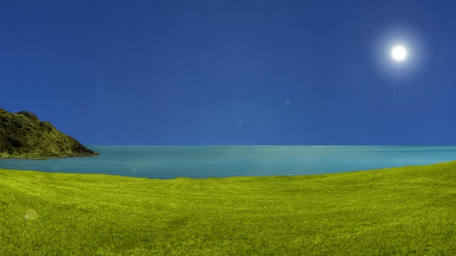 A 2D landscape designed in Adobe Photoshop CS5 Extended