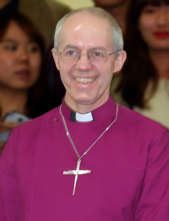 Justin Welby in South Korea. As the Archbishop of Canterbury, Welby is the symbolic head of the international Anglican Communion.