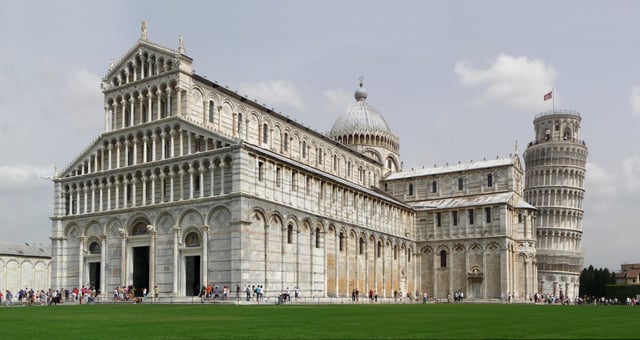 The Duomo and the Leaning Tower of Pisa.