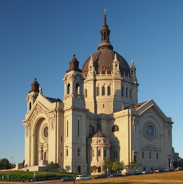 The French Renaissance style Cathedral of St. Paul in the city of St. Paul