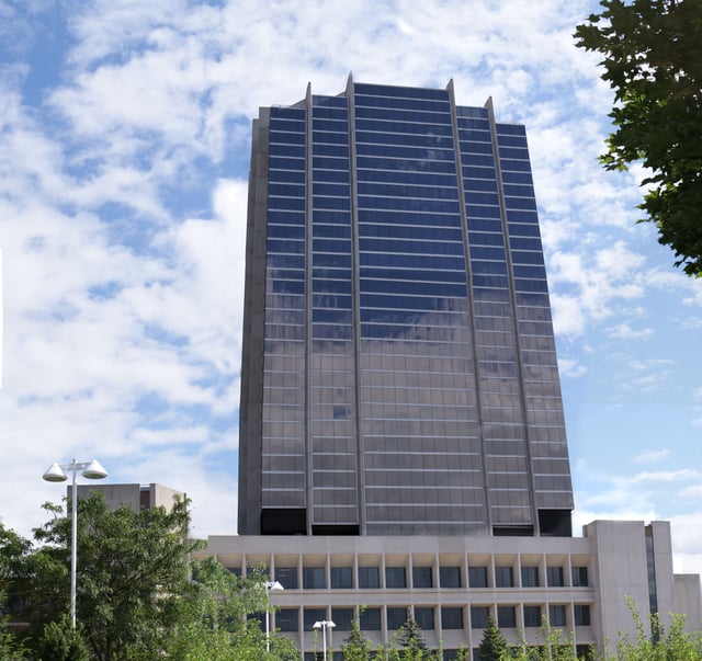 The Sun Life Financial building is currently the tallest building in Waterloo.