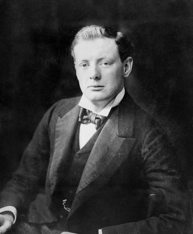 Churchill in 1900 around the time of his first election to Parliament.