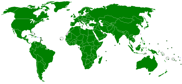 Countries by World Health Organization membership status