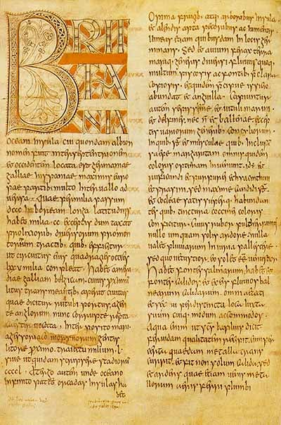 A page of the Saint Petersburg Bede written at Monkwearmouth-Jarrow. National Library of Russia, St Petersburg.