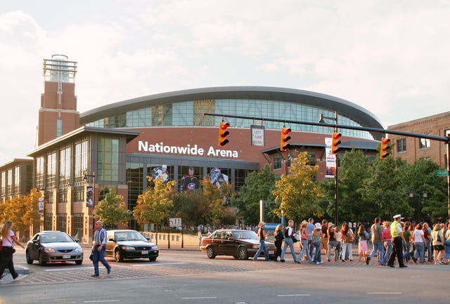 Nationwide Arena, home of the NHL's Columbus Blue Jackets, Arena District