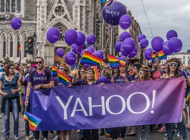 The 2015 Dublin LGBTQ Pride Festival, sponsored by Yahoo
