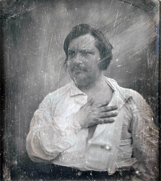 A daguerreotype of Honoré de Balzac