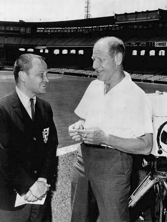 Veeck being interviewed by Jim McKay for Wide World of Sports in 1964.