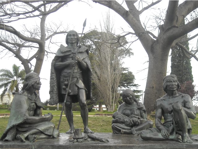 Monument to Charruas native people in Montevideo