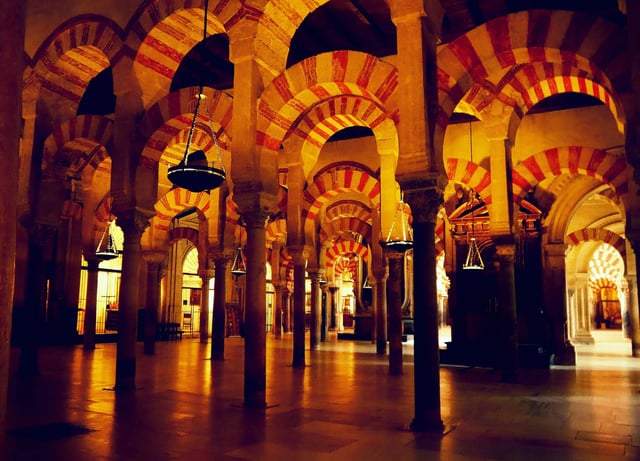 The Mosque-Cathedral of Córdoba, built by Abd al Rahman I in 987