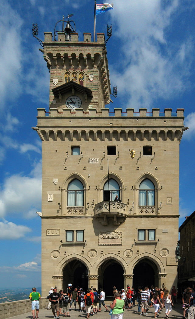 The Palazzo Pubblico, seat of the government of San Marino