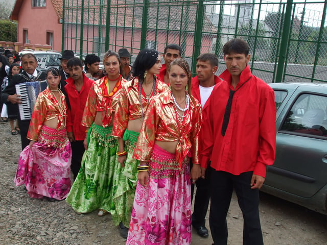 Romani dancers in Romania