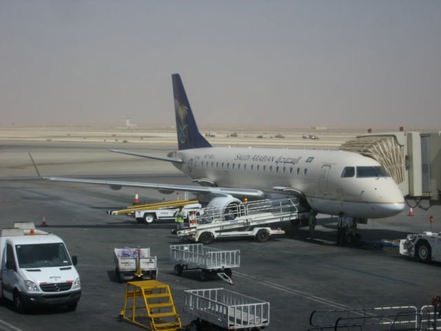Saudi Arabian Airlines ERJ-170 at Riyadh King Khalid International Airport