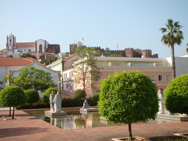 A view of the historical centre of Silves overlooking the Castle and Cathedral