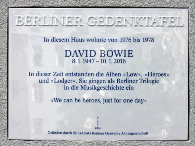 Berlin Memorial Plaque, Hauptstraße 155, in Schöneberg, Germany