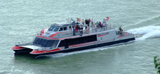 Twin City Liner express boat on the Danube, connecting Bratislava with Vienna