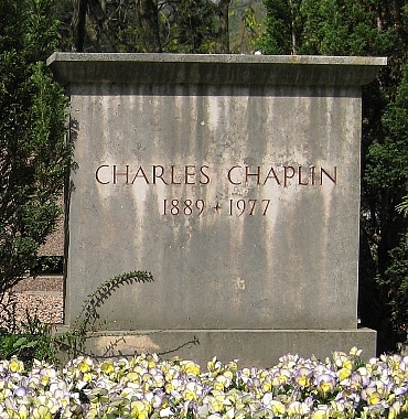 Chaplin's grave in Corsier-sur-Vevey, Switzerland