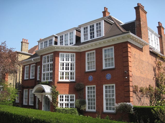 Freud's last home, now dedicated to his life and work as the Freud Museum, 20 Maresfield Gardens, Hampstead, London NW3, England.
