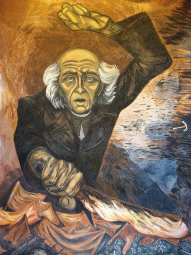 A painting of Miguel Hidalgo y Costilla, Jalisco Governmental Palace, Guadalajara