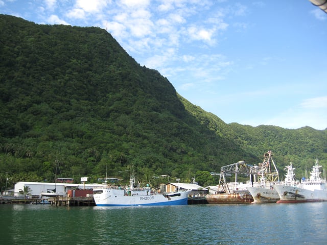 Tuna boats in the port of Pago Pago