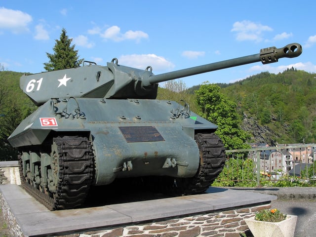17-pounder SP Achilles of the Battle of the Bulge in La Roche-en-Ardenne.