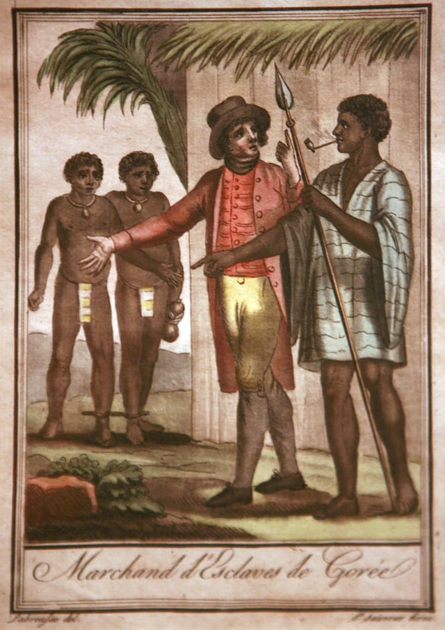 Slave traders in Gorée, 18th century