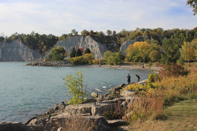 The Scarborough Bluffs is an escarpment along the eastern portion of the Toronto waterfront, which formed during the Last Glacial Period.