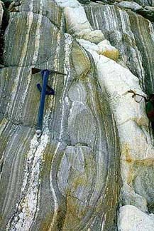 Metamorphic banded gneiss