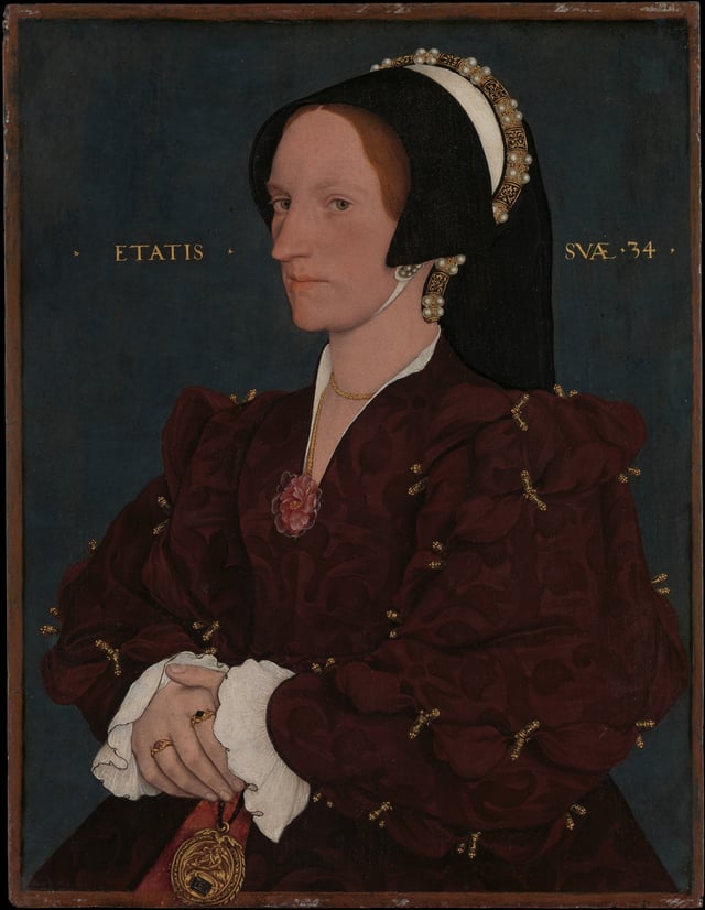 Sir Anthony Lee's first wife, Margaret Wyatt, by Hans Holbein