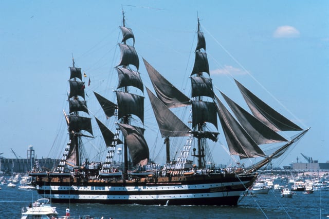 Italian full-rigged ship Amerigo Vespucci in New York Harbor