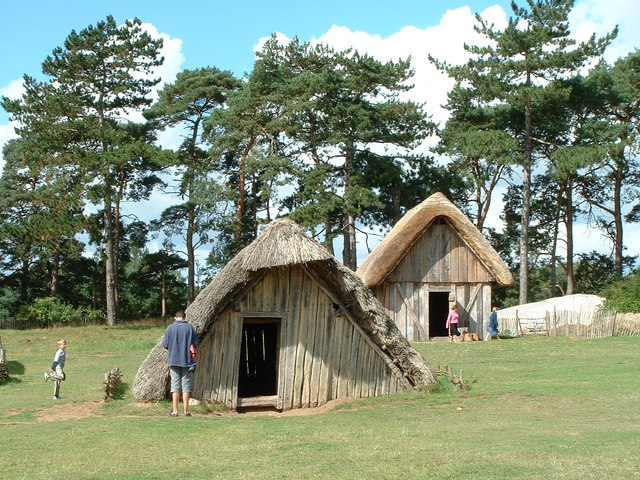 Modern-day reconstruction of an Anglo-Saxon village at West Stow