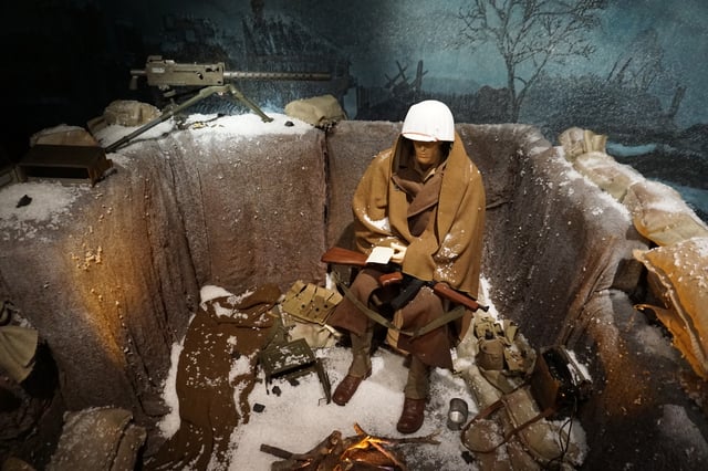 The Battle of the Bulge diorama at the Audie Murphy American Cotton Museum