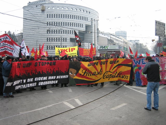 Protest march against the WEF in Basel, 2006.