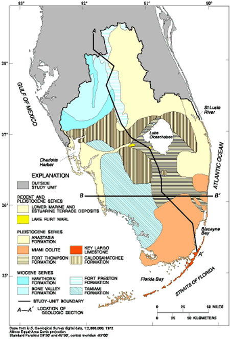 Limestone formations in South Florida. Source: U.S. Geological Survey