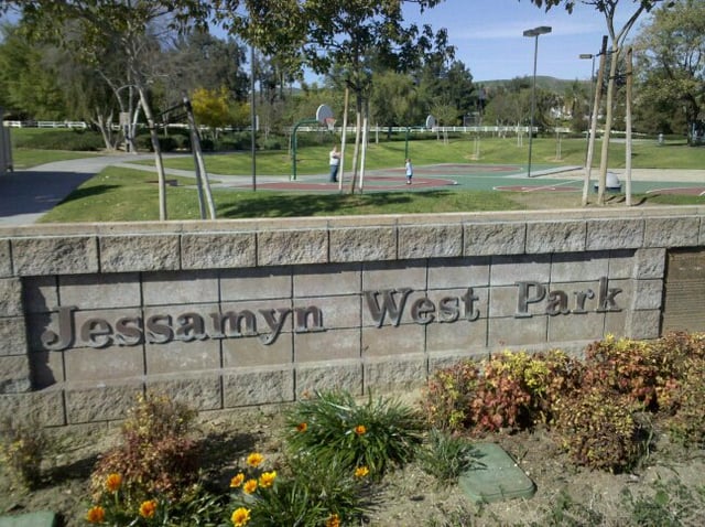 Jessamyn West Park sign on Yorba Linda Blvd.