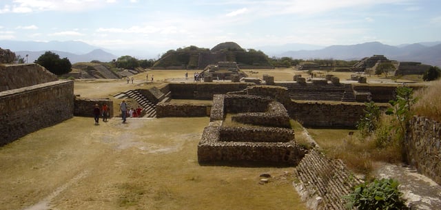 View of Main Plaza from the North Platform. The South Platform can be seen in the distance.