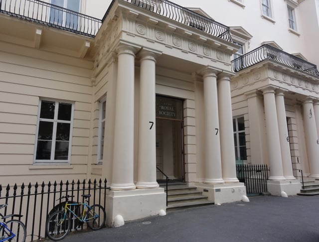 Entrance to the Royal Society at 6–9 Carlton House Terrace, London