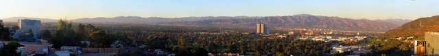 Panorama of San Fernando Valley from Universal Studios