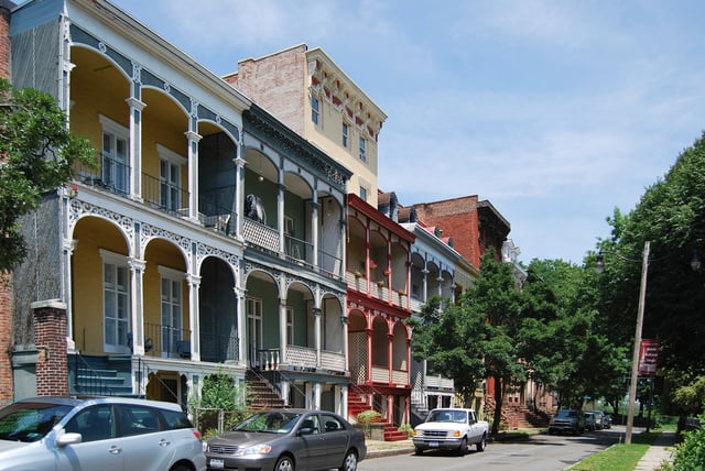 Housing in Ten Broeck Triangle, a subset of the Arbor Hill neighborhood