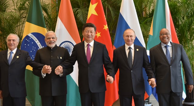 Modi with other BRICS leaders in 2016.