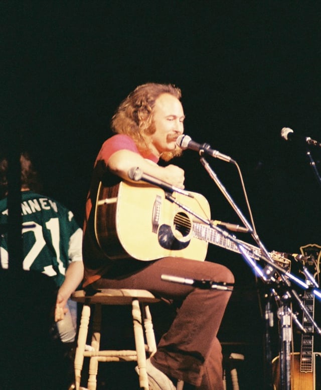 Crosby in August 1974 with CSN