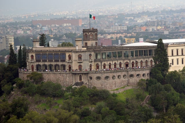 Chapultepec Castle built between 1785-1864. It was built at the time of the Viceroyalty as a summer house for the Viceroy, it was also the official residence of Emperor Maximilian I of Mexico (1864-1867) and the presidents of the country between 1884 and 1935.