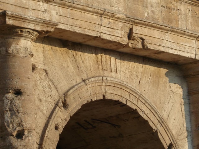 Entrance to section LII (52) of the Colosseum, with numerals still visible