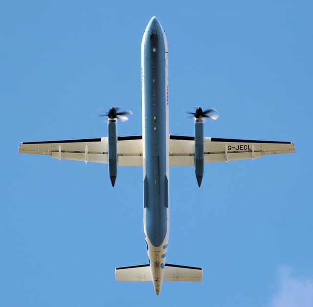 High aspect ratio wing (AR=12.8) of the Bombardier Dash 8 Q400